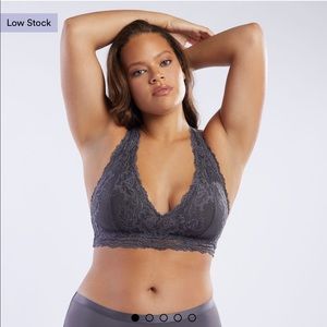 Savage x Fenty Wireless Lace Bralette in Soft Grey